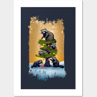 Christmas Tree Decoration raccool Posters and Art